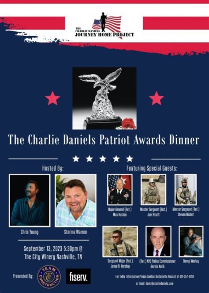 Annual Charlie Daniels Patriot Awards Dinner and 2023 Recipients Announced