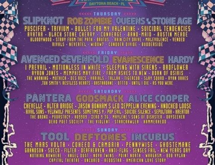 Tool, Slipknot, Avenged Sevenfold & Pantera Lead Welcome to Rockville Fest 2023 Lineup